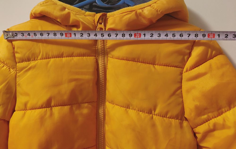 Преходно яке с качулка, цвят кехлибар, размер 104