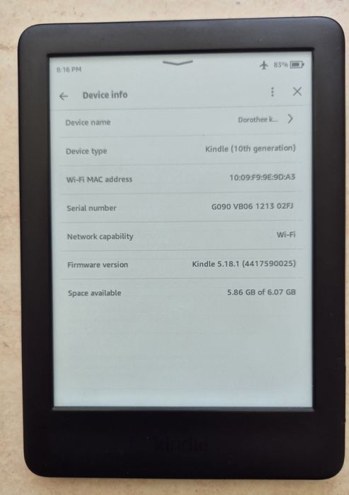 E-book Amazon Kindle Gen 10  + Husă Cadou (Urme de uzură)