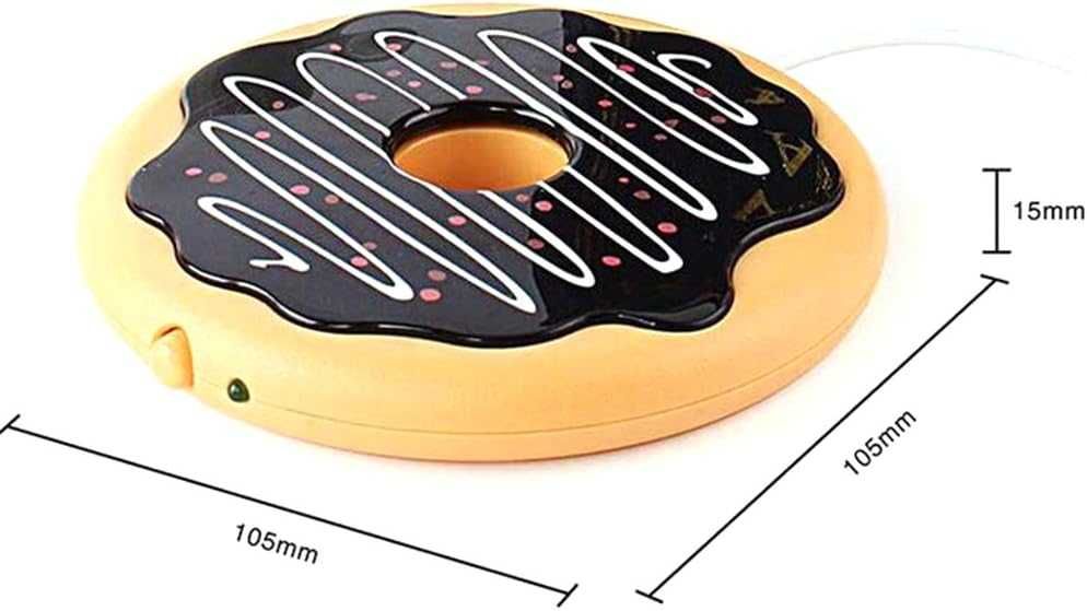 USB Нагревател за чаши „Поничка“ – Подложка за топло кафе на бюрото