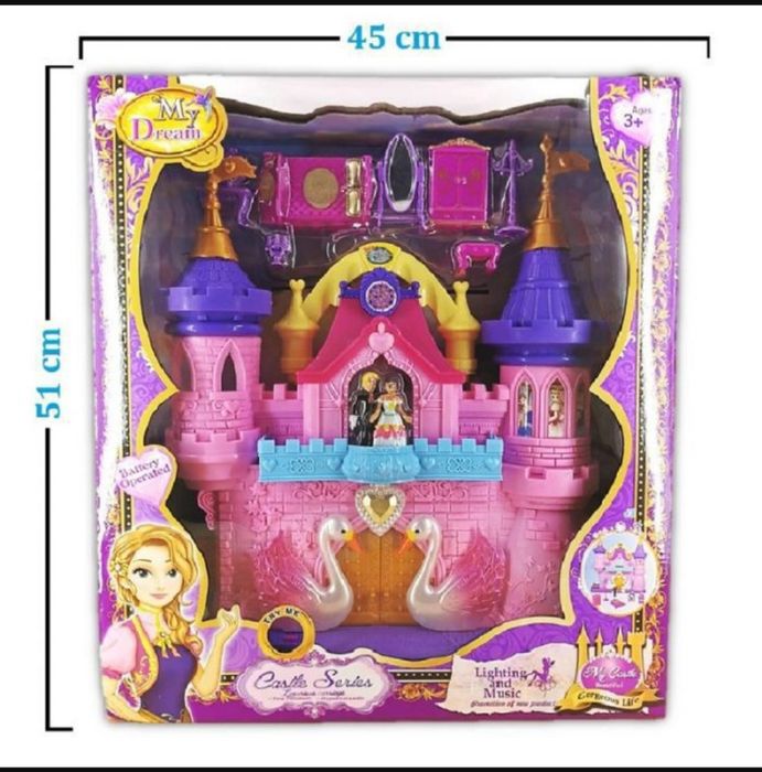 Голям Замък къща за кукли със звук и светлини
