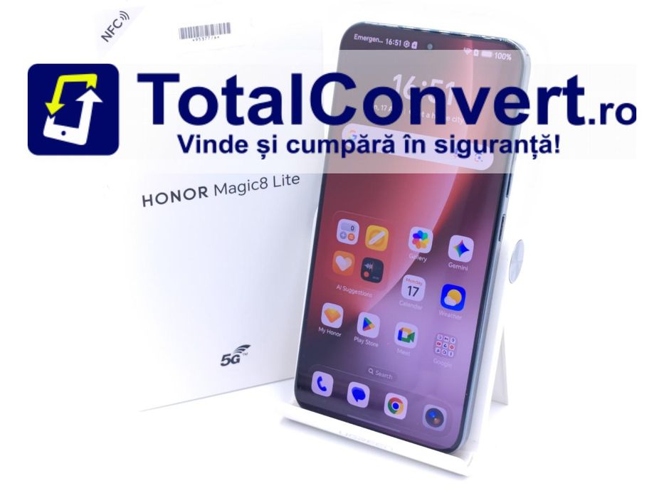 Honor Magic8 Lite 256GB Black 8GB Dual SIM, Garantie 24 luni | #D95377
