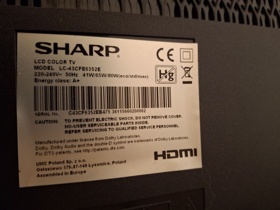 Телевизор SHARP 43 Инча