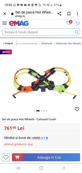 Pista  masinute Hotwheels vand