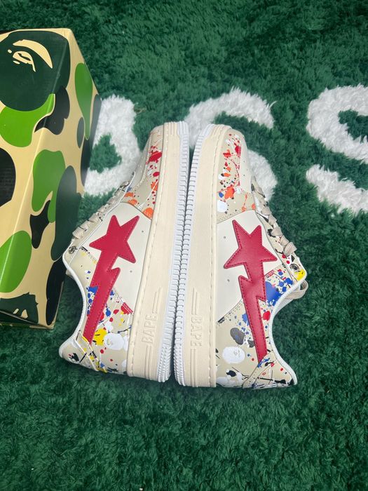 Bape Bapesta Low Paint Splatter noi marimea 43