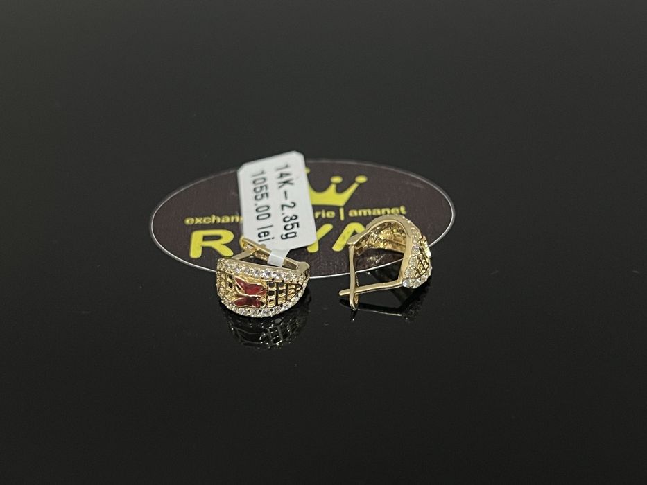 Bijuteria Royal CB : Cercei dama aur 14k 2,35gr