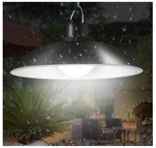 Соларна лампа с дълъг кабел и голям панел Водоустойчива