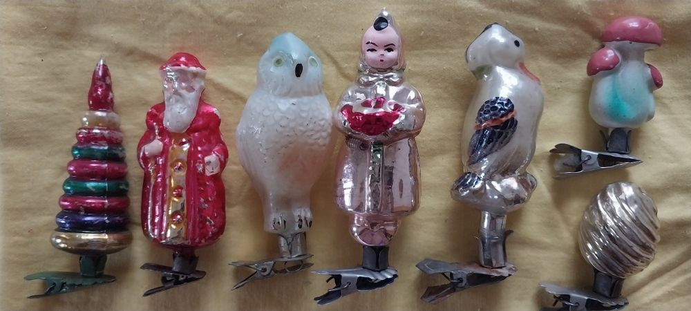 Ёлочные игрушки - стекло - ретро