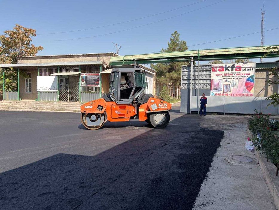 Качественное асфальтирование и ремонт дорог в Ташкенте. Своя техника