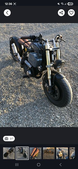 Urgent Motocicletă Custom Unicat – Înmatriculată – Bază Yamaha Virago 535
