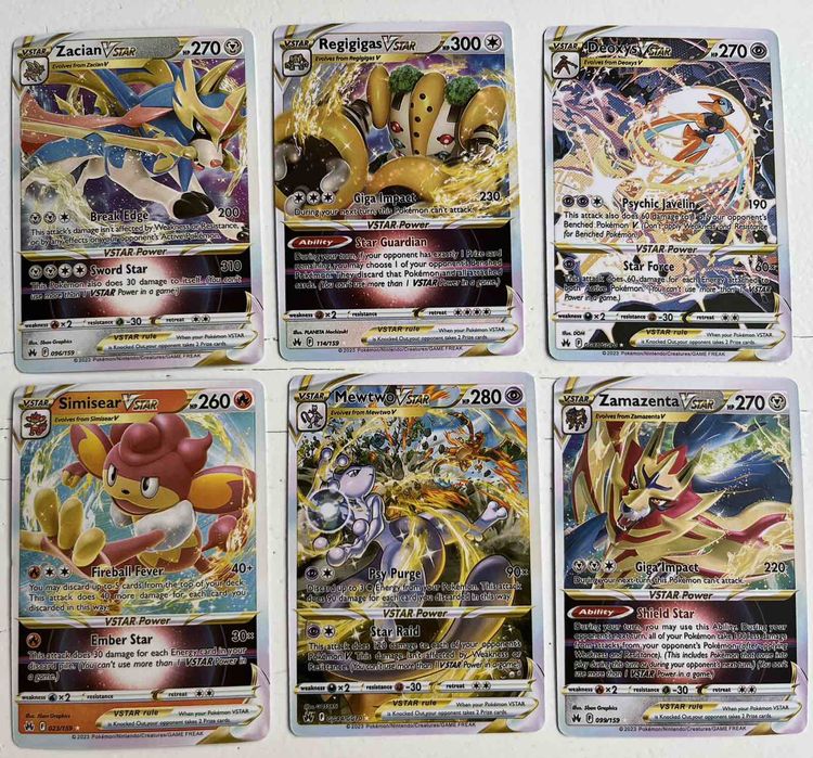 6 много рядки покемон Vstar карти