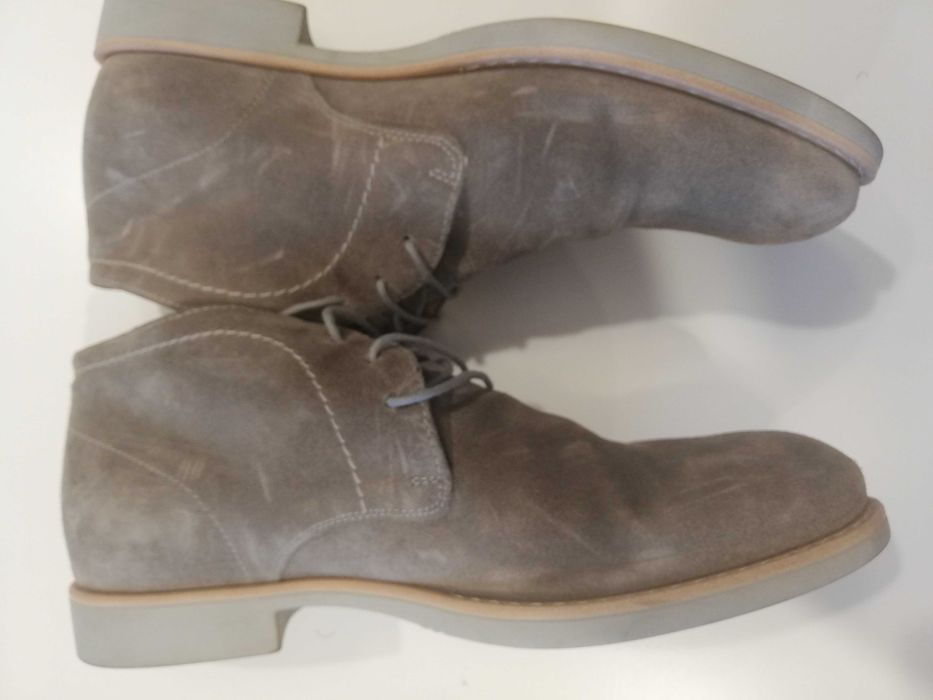 Pantofi piele intoarsa cu siret Nero Giardini 41 gri