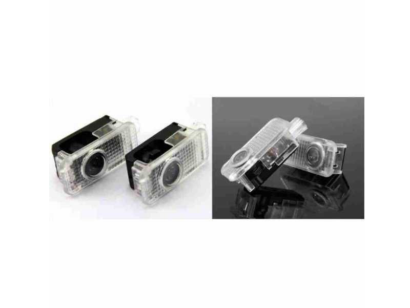 Плафон 2 бр. LED лампа за врати на кола с проектор лого за VW TOUAREG