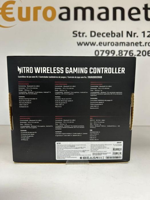 Controler de jocuri wireless Acer NGR300 Nitro, Bluetooth, -D-