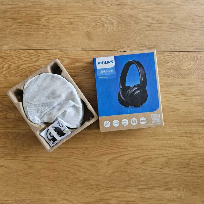 Безжични слушалки Philips - TAH5209BK/00, Bluetooth, черни