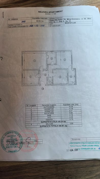 OCAZIE.Exclusivitate vând apartament decomandat