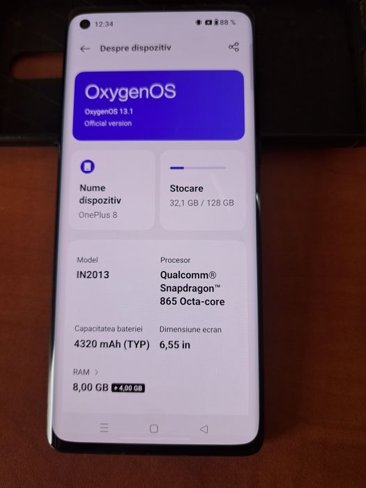 Oneplus 8  stare Ok Citiți Anunțul