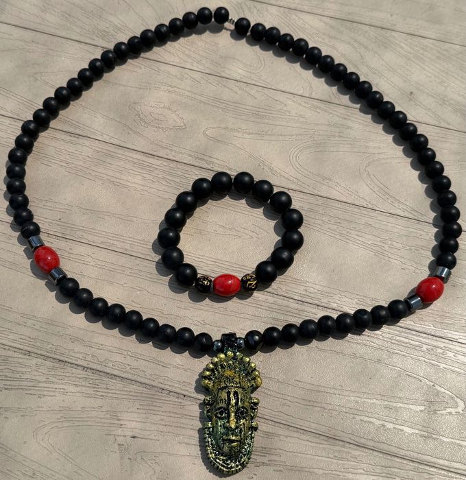 Set hand-made bratara/lant Africa