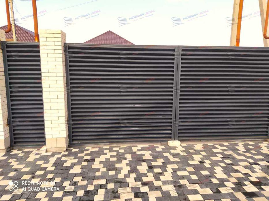 Забор жалюзи металлический