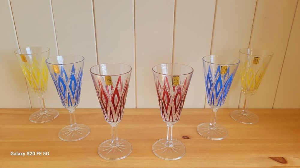 Винтидж френски кристални чаши VMC Reims