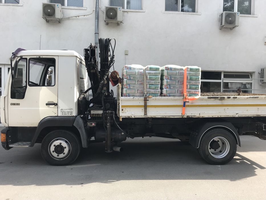 Самосвал с кран транспортни услуги