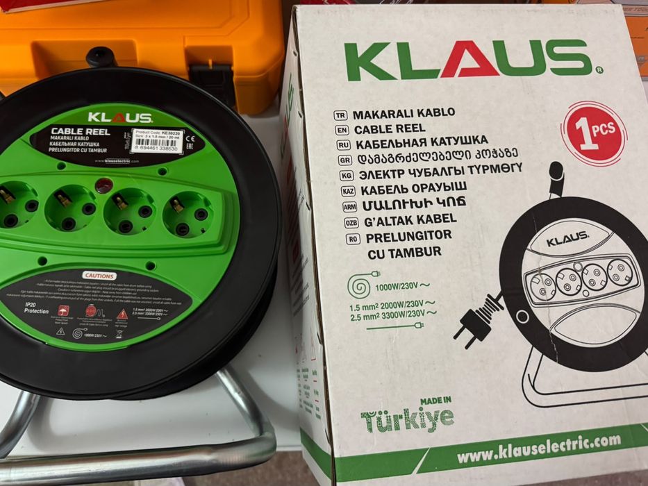 Prelungitor cu tambur 20m sigilat marca Klaus