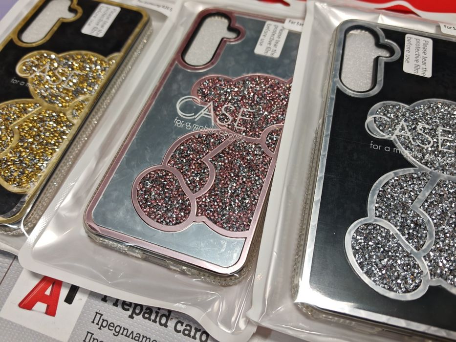 Samsung Galaxy A16 луксозни тефтери и гърбове блестящи и едноцветни