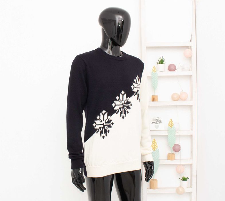 Scotch & Soda мъжки пуловер от 100% вълна синьо и екрю L