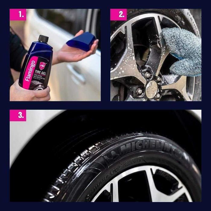 Полиращ защитен Гел за гуми + гъба 500мл