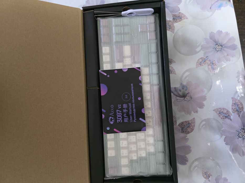 Клавиатура  механическая  Akko3087DS matcha Red Bean 650