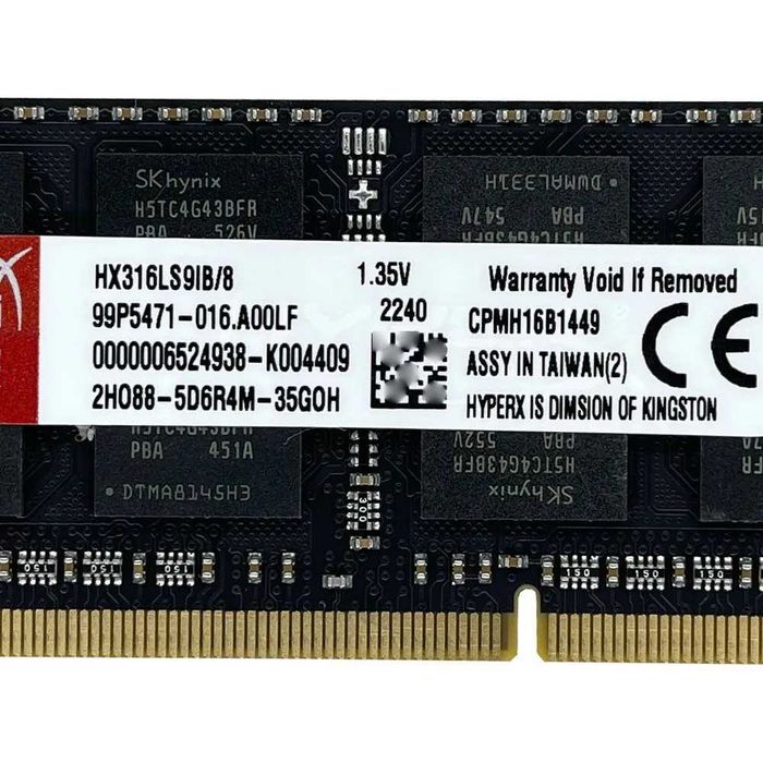 HyperX Оперативная память Impact DDR3L 8Gb 1600MHz 1.35V для ноутбука