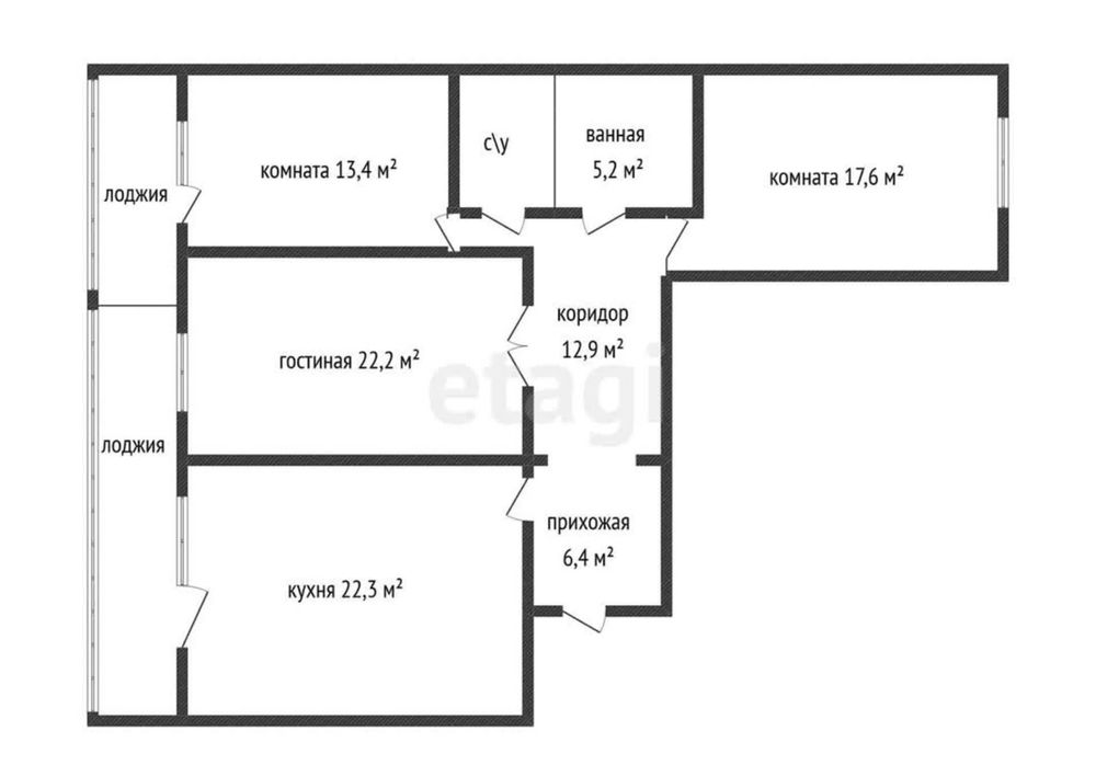 Продам 3 комнатную квартиру