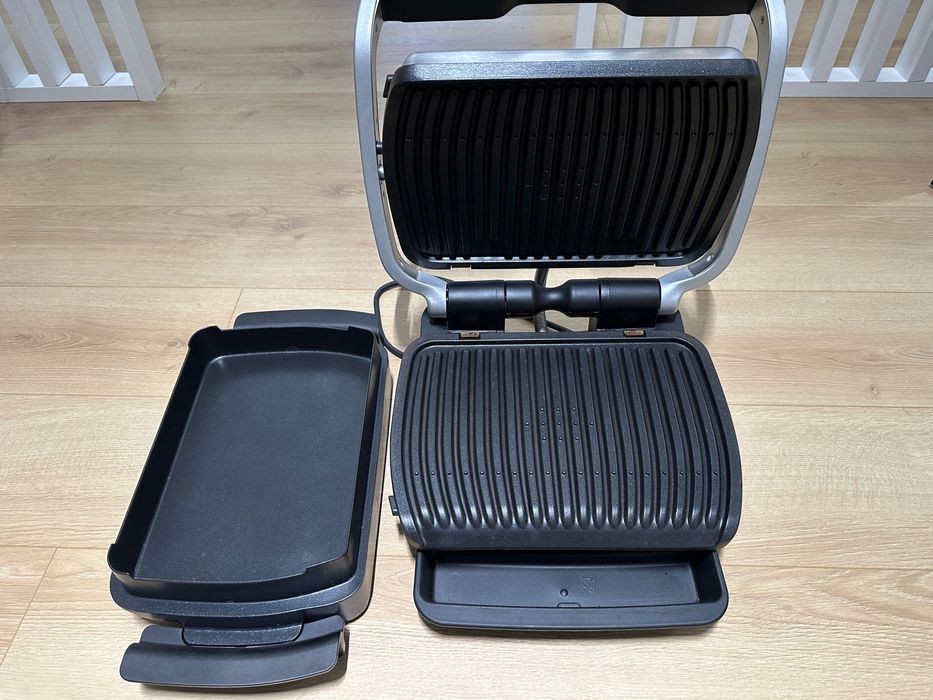 Gratar electric Tefal OptiGrill Elite GC750D30 + tavă coacere, 2000 W, 12 programe automate, suprafata gatire 30×20 cm, termostat reglabil 110-250 °C