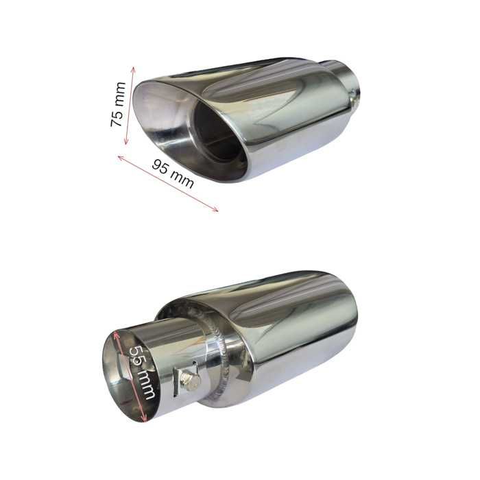 Накрайник ауспух 706 входа-55мм изхода-95/75мм