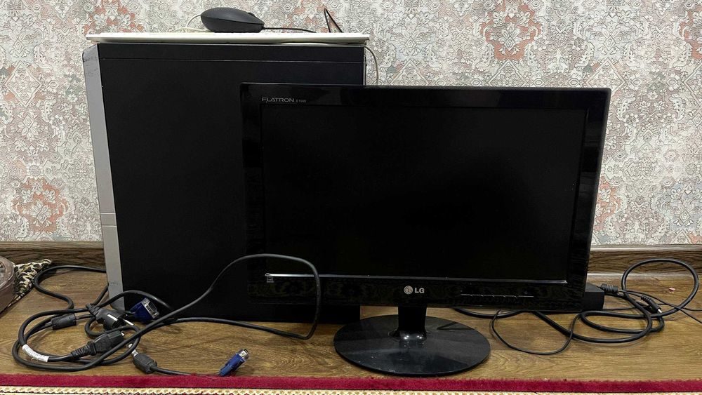 Компьютер для офиса+ монитор LG+ клавиатура и мышь