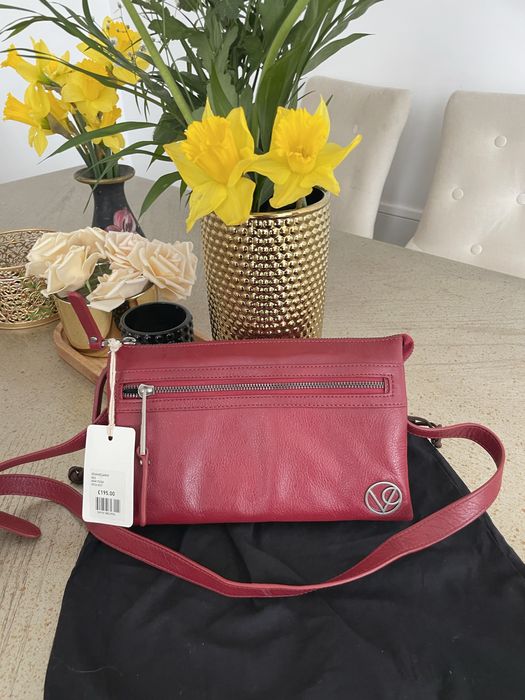 Geanta piele naturala bordo