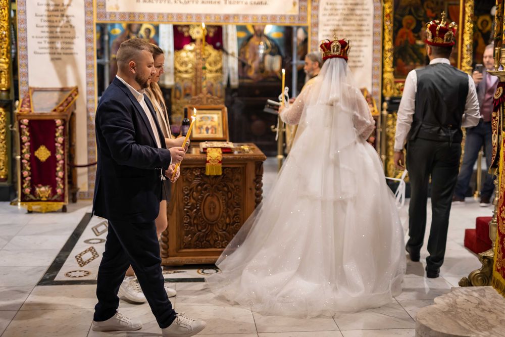 Луксозна сватбена рокля, размер ХЛ