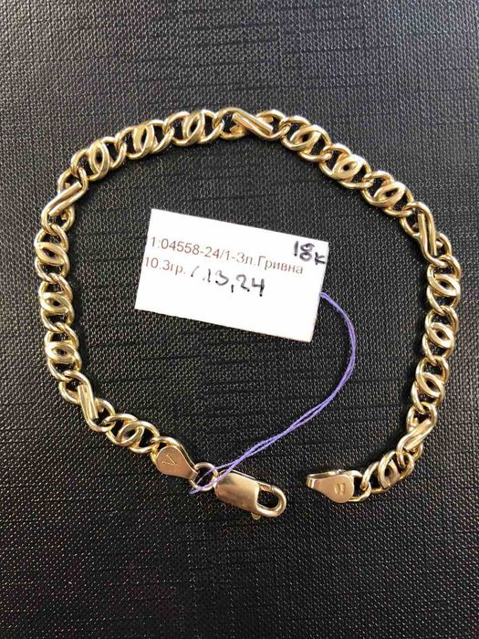 Уникална Златна Гривна 18 карата 10.32гр 21см-дължина