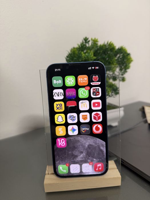 Iphone 13 Blue-128 gb fisurat ecran putin