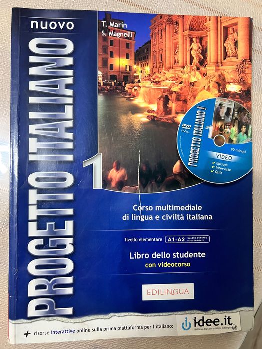 Учебник по италиански език Италиански език Progetto Italiano A1-A2