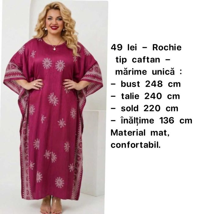 Rochie tunica extra large, maxi