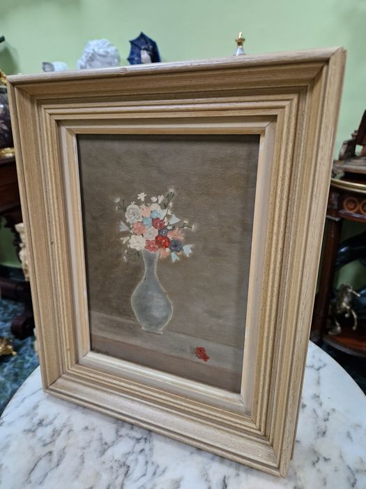 Натюрморт може автор платно антикварна картина