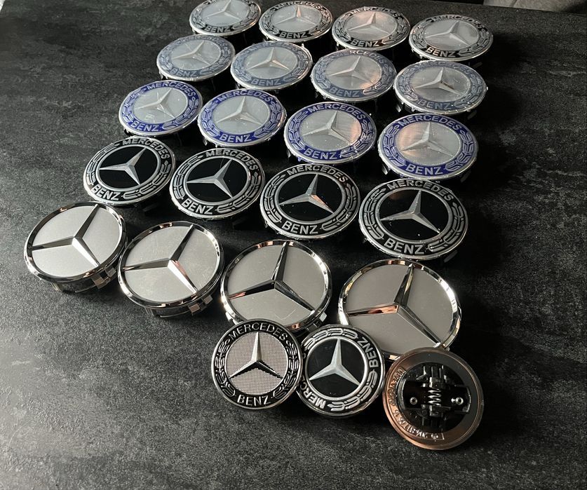 Капачки за джанти мерцедес/mercedes  и емблеми(75мм + 55мм)