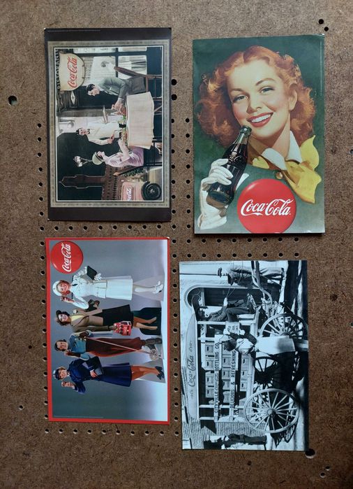 Colectie old Coca Cola vedere carte postala set 4 buc. 200 Lei fix