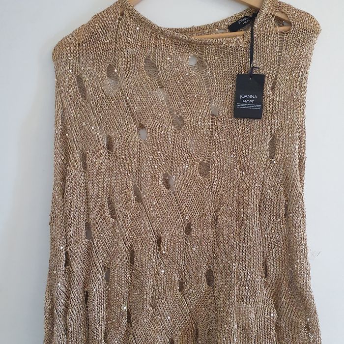 Poncho auriu cu paiete
