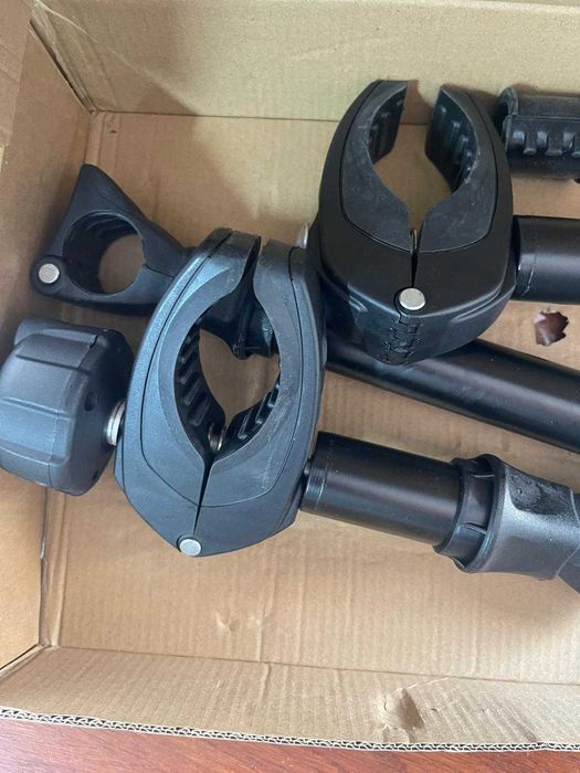 EUFAB 11247 Suport reglabil pentru ramă cu curea, 27 cm, negru/argintiu