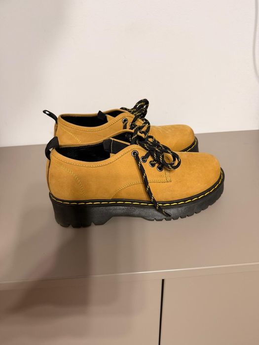 Mocasini/loafers galben mustar piele intoarsa