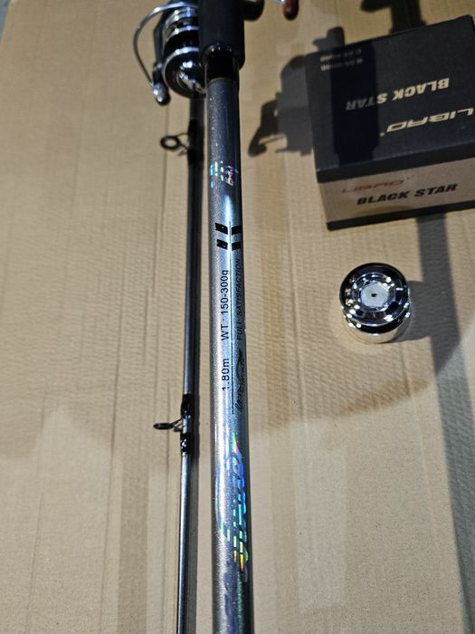 Нова!Въдици 1.80м.150-300гр акция.С макара стоп лагер.От две части