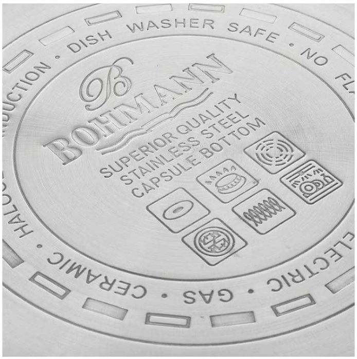 Комплект тенджери Bohmann, 16/18/20см. 2.1/2.9/3.9л., Неръжд. стомана