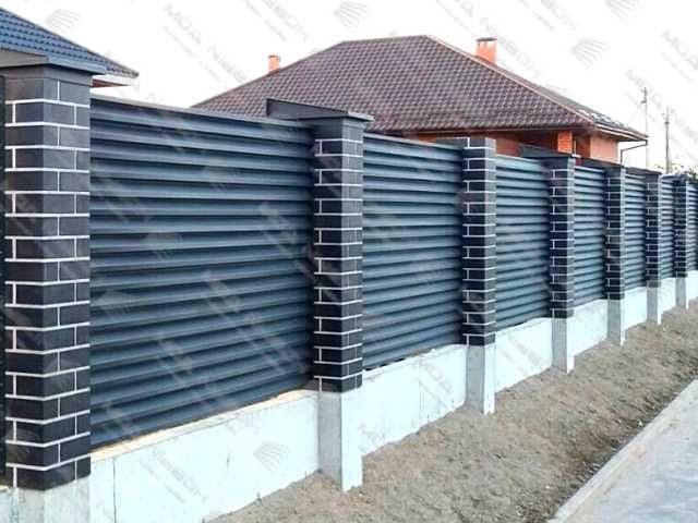 Забор жалюзи металлический