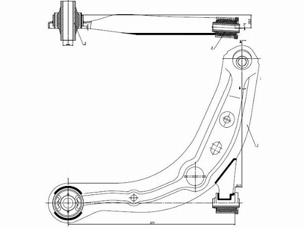 Рычаг передний  Mazda Mpv